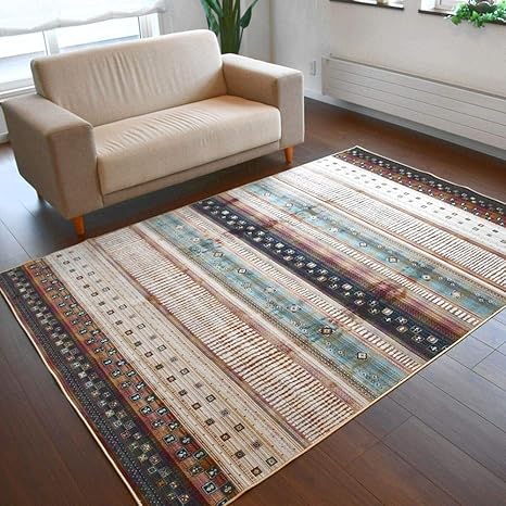 Amazon 絨毯 ラグ ラグマット ベルギー 薄手 約 4畳 195x300cm カーペット おしゃれ じゅうたん モケット織 ダイニングラグ リビング サール１９５ ３００ ベージュ ラグ カーペット オンライン通販