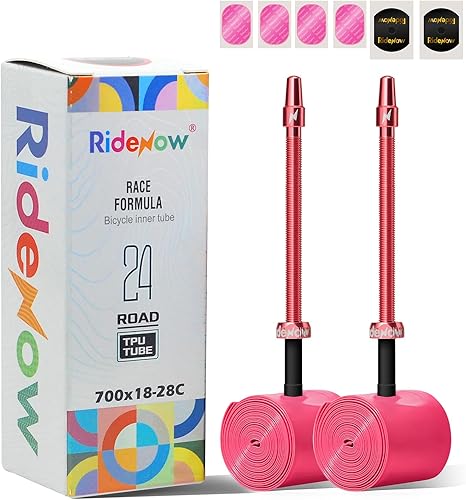 Miniatura 17 de Ridenow 2-Pack Bike Inner Tube for 700/18C-28C, 700/18C-32C,700/28C-38C with 45/65/85 mm Metal &TPU Presta Valves for Road Bikes, Super Light