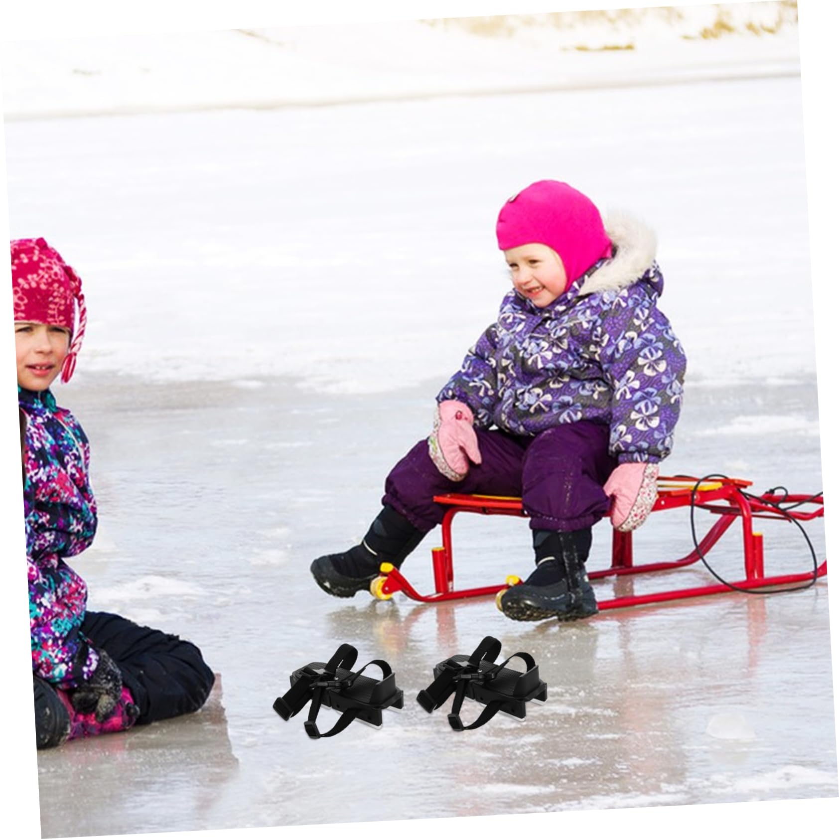 1 Verstellbare Paar Eislaufschuhe, Schwarz Kinder, Anfänger