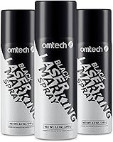 Vista 1 de OMTech Spray de Marcado Láser, Líquido de Marcado Láser de Metal para Grabadores Láser de CO2, 3×13oz Spray en Aerosol para Grabado Láser Negro en 1