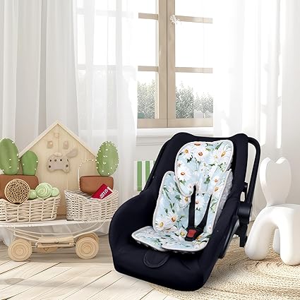 Pea Pod coussin 2-en-1 appui-tête et corps pour siège d'auto bébé — extra doux et respirant, insert pour poussettes