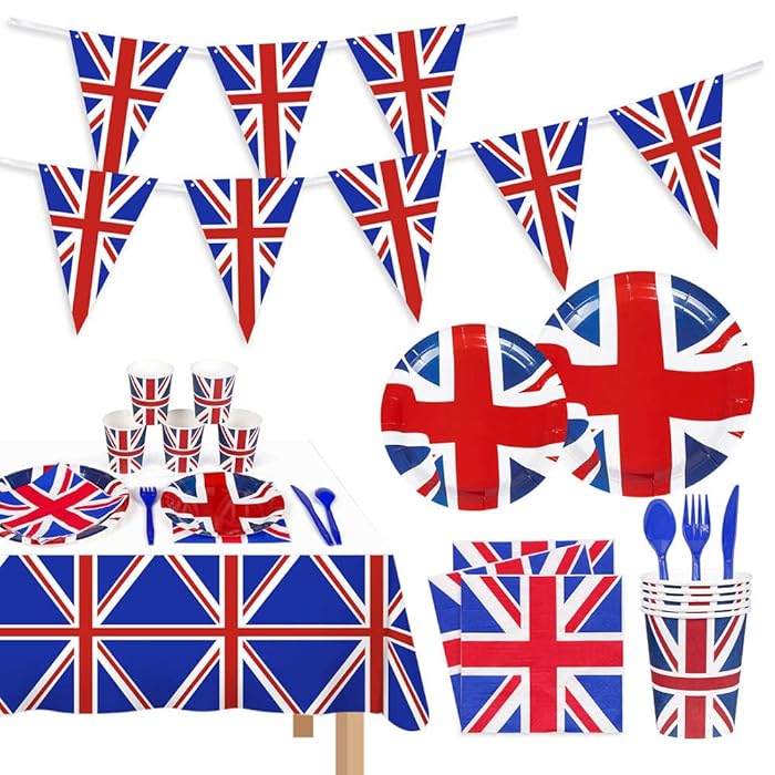 Buy Jubilee Party Decorations 2022 with Union Jack Design for Queens Platinum Jubilee