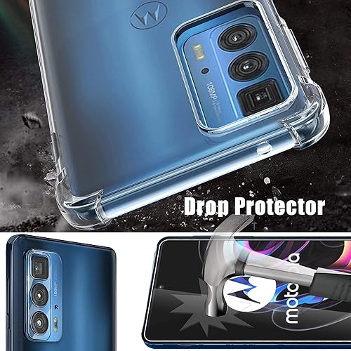 Miniatura 6 de MOOISVS - Protector de pantalla de vidrio templado para Motorola Edge 20 Pro (2 paquetes) + protector de lente de cámara (2 paquetes) + funda de TPU