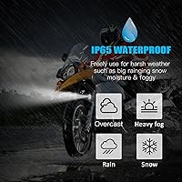 Vista 6 de Luces de conducción de motocicleta, 2 unids amarillo blanco bi color 6000LM 60W LED niebla luces de aleación de aluminio mini faros