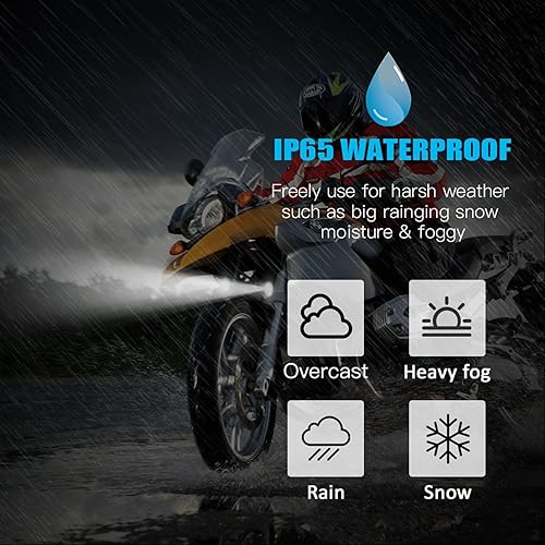 Miniatura 6 de Luces de conducción de motocicleta, 2 unids amarillo blanco bi color 6000LM 60W LED motocicleta conducción niebla luces antiniebla, aleación de