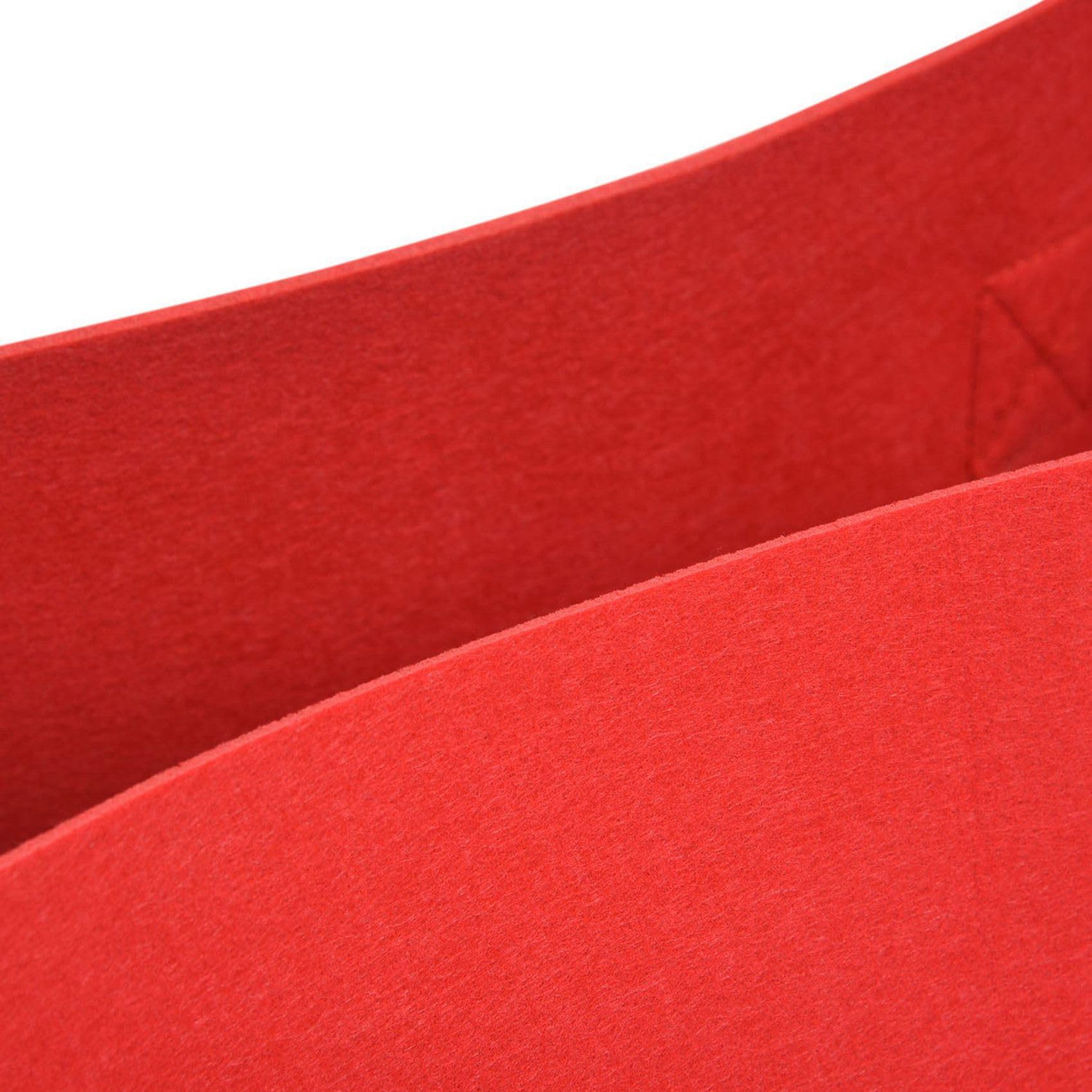 8 x Handtasche aus Filz, Aufbewahrungstasche aus Filz, Einkaufstasche, großes Fassungsvermögen – Rot, rot, Einheitsgröße