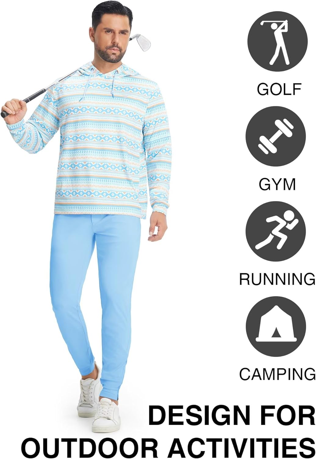 M MAELREG Men's Golf Pants Stretch Business Casual 4 Pockets Ankle Zip Lightweight Breathable Quick Dry Jogger Sweatpants - Image 7