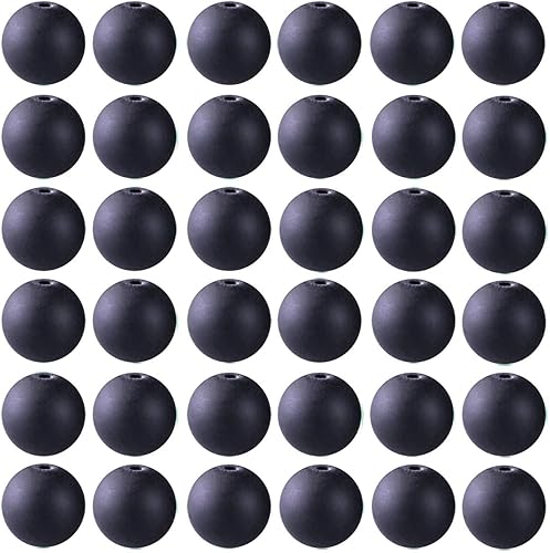 Miniatura 1 de Cuentas de piedra natural, 100 cuentas de ónix negro mate de 0.315in, esmalte redondo, cuentas de piedra real, agujero de piedras preciosas sueltas