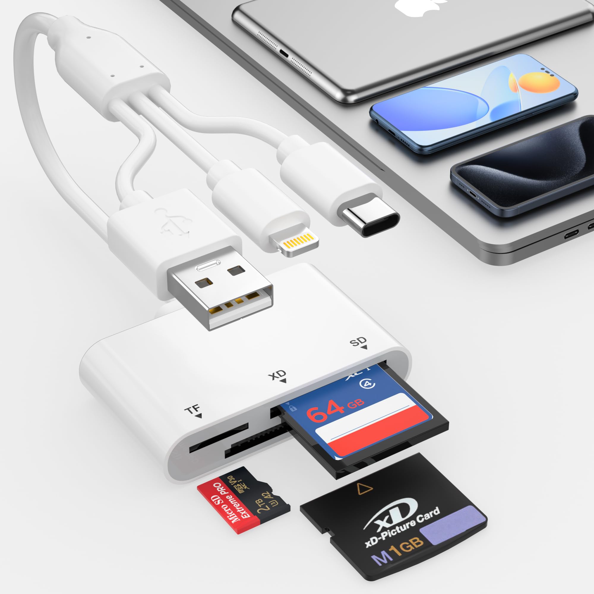 Amazon.co.jp: XDカードリーダー iPhone用SDカードリーダー 3イン1 SD