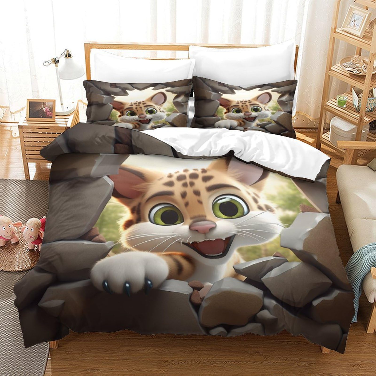 Housse de couette fermeture éclair 260x220 cm pour literie super king size