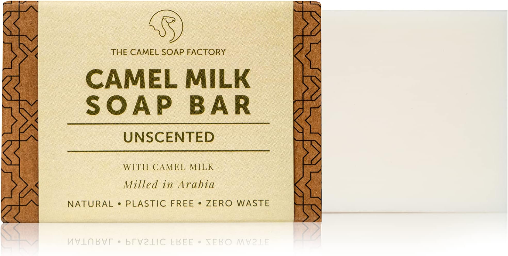 Camel Soap Factory Natural Soap, SADU Natural Collection, 140g Triple-Milled Everyday Paraben-Free Soap Bar With Fresh Camel Milk, Unscented