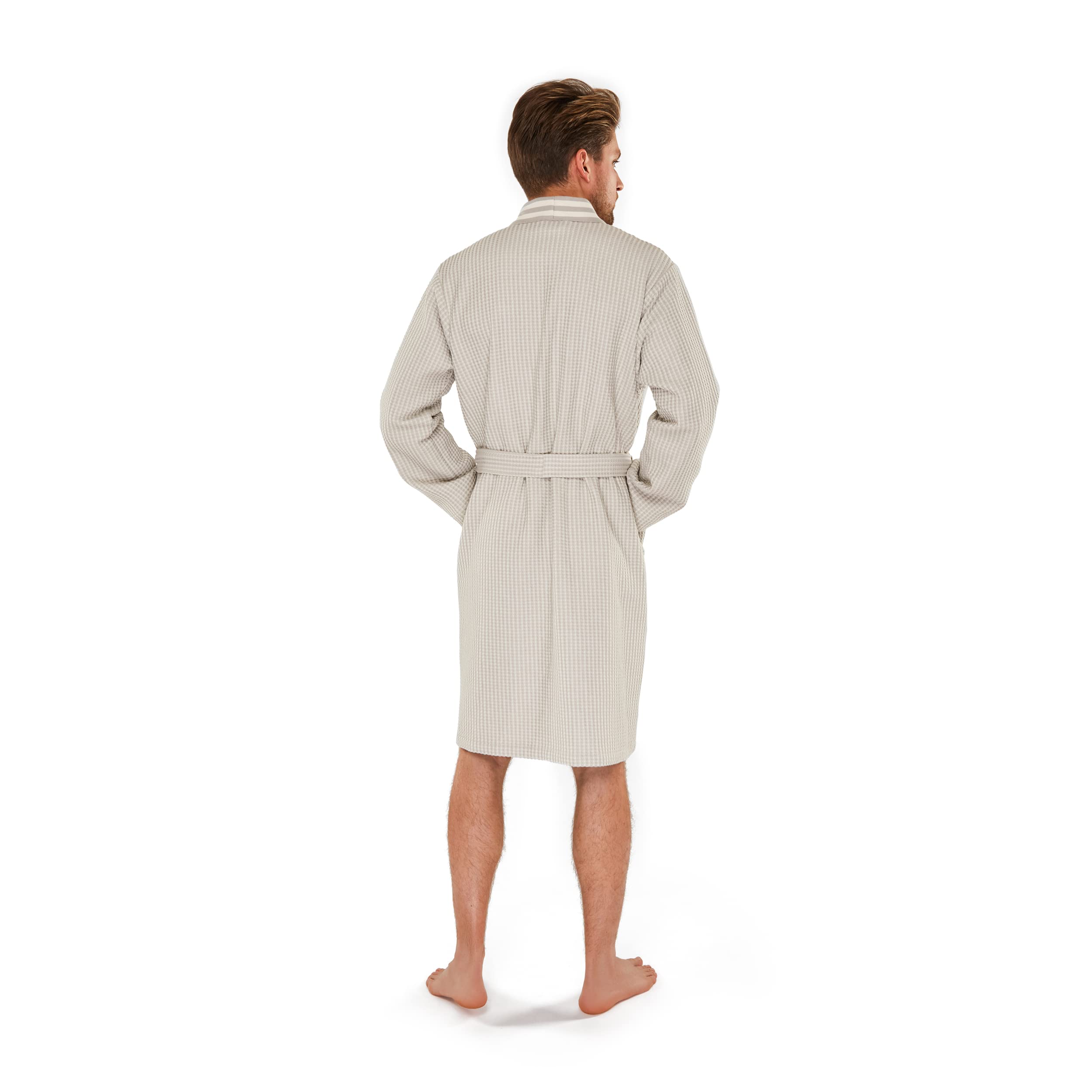 Möve Timeless Kimono waffle piquée in size S made of 100% cotton, nature/cashmere - Image 2