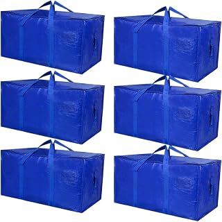 Moving Bags 6PCS Moving Bag with Zipper Closure, Large Space Saving Storage,Labeled Pocket