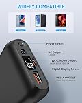 7.4V 5V 16000mAh Heated Vest Battery Pack for ORORO, for 7.4V Venustas, Rechargeable Battery Pack for Heated Vests, LED Display Portable Power Bank for Heating Vest, Jacket, Pants for Hecusma