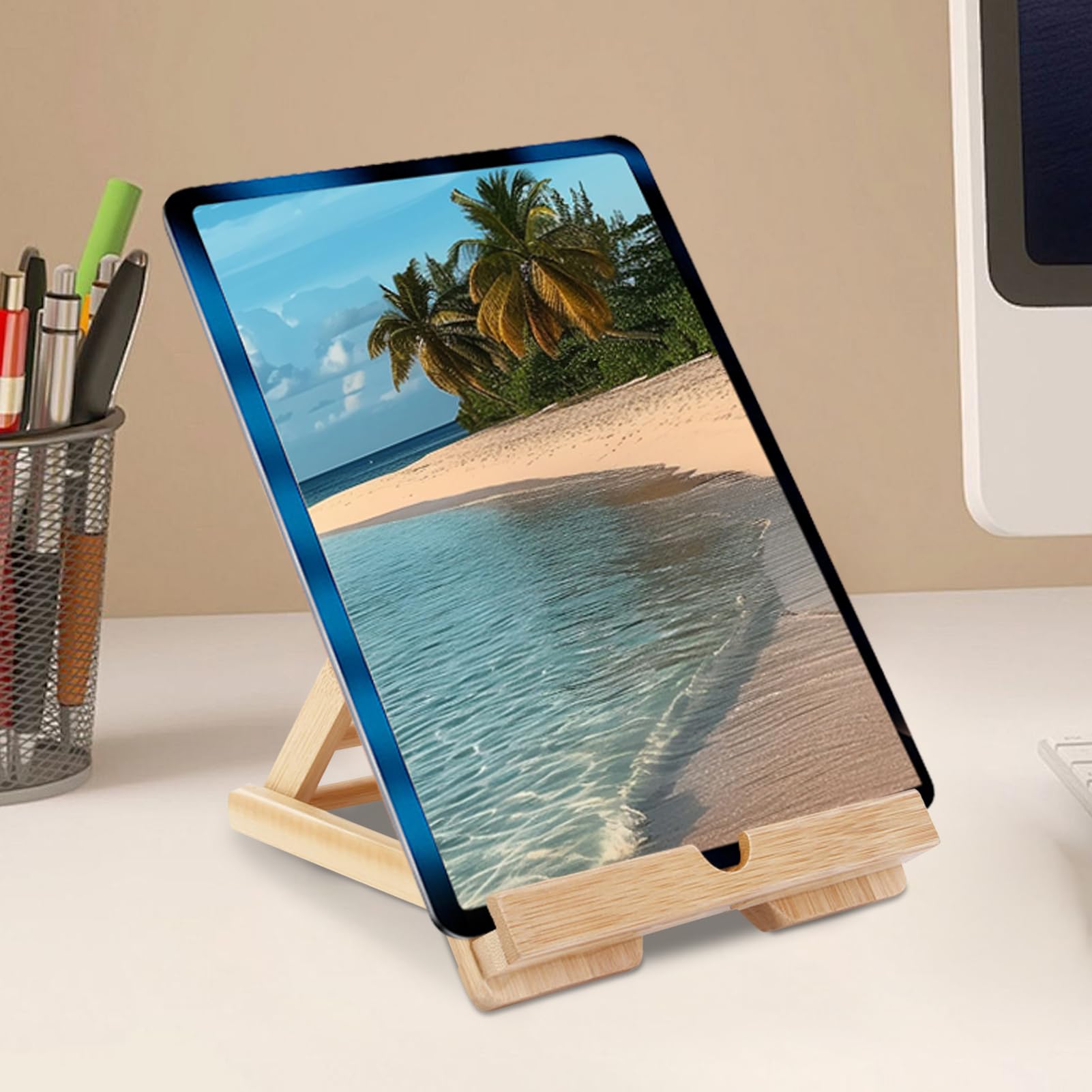 Supporto da scrivania per tablet in legno regolabile pieghevole multi-angolo