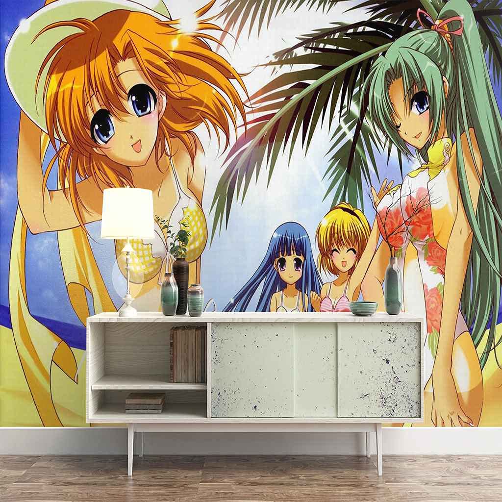 Papier peint panoramique chambre fille grand poster mural autocollant canevas HD