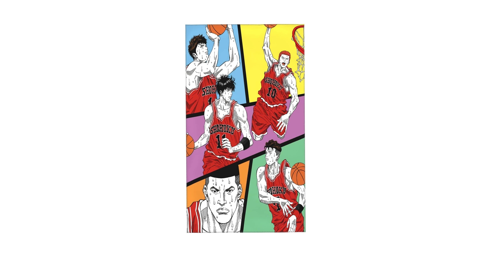 Amazon｜Slam Dunk スラムダンクの背景フェイスタオル 柔らか