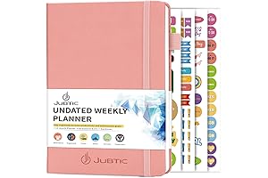 JUBTIC Undated Calendar Planner Notebook for Seamless Time Management
