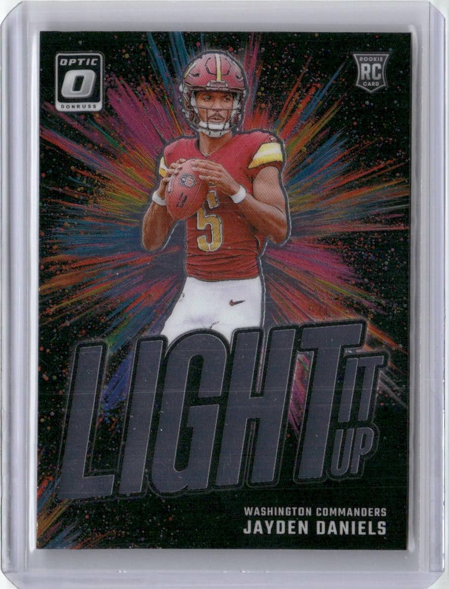 Vintage 2024 Donruss Optic Light it Up Jayden Daniels #8 Rookie RC Football Card