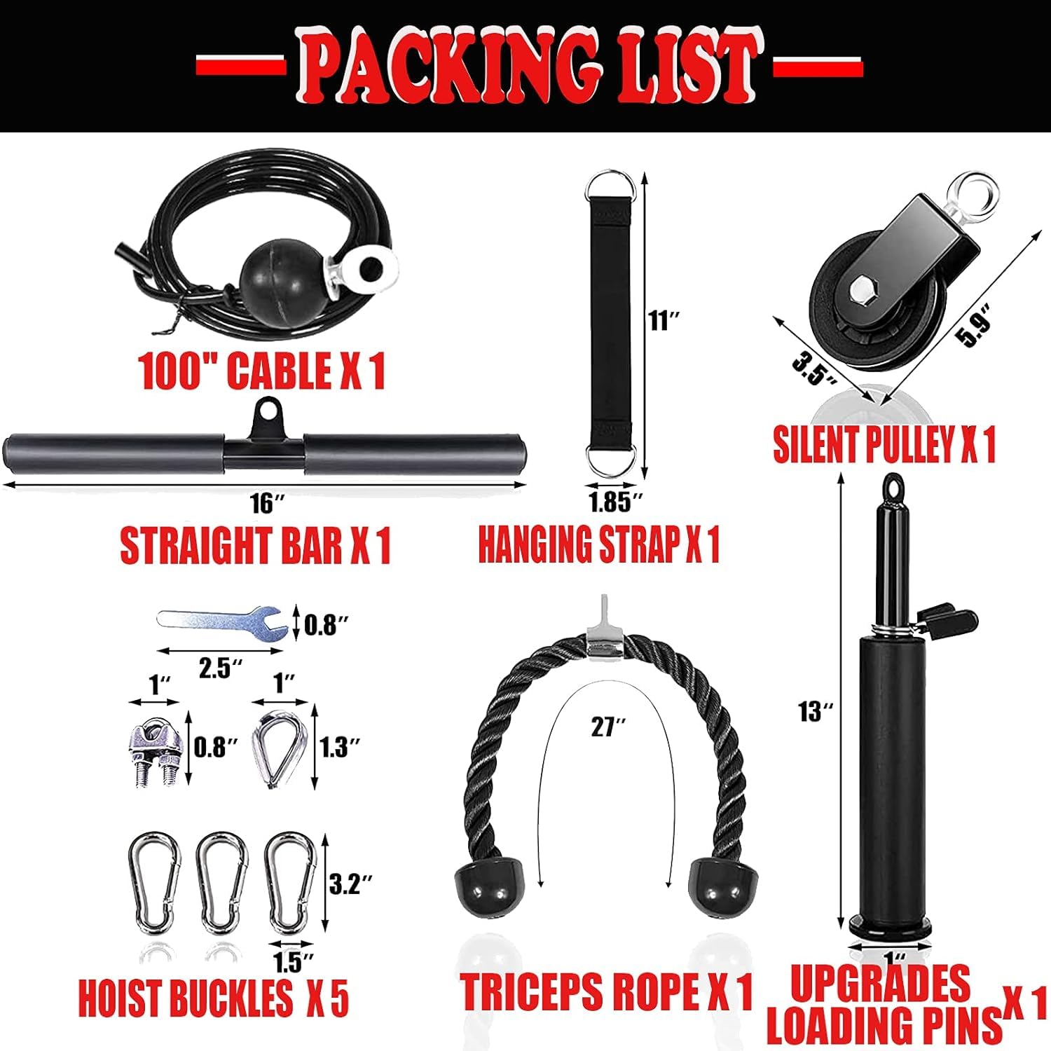 Wyciąg kablowy, fitness, podciąganie ramion, treningu siłowego, bicepsów, pleców, przyrząd treningowy DIY, akcesoria do sprzętu sportowego, sprzętu fitness, rolki kierunkowe, trener siłowy