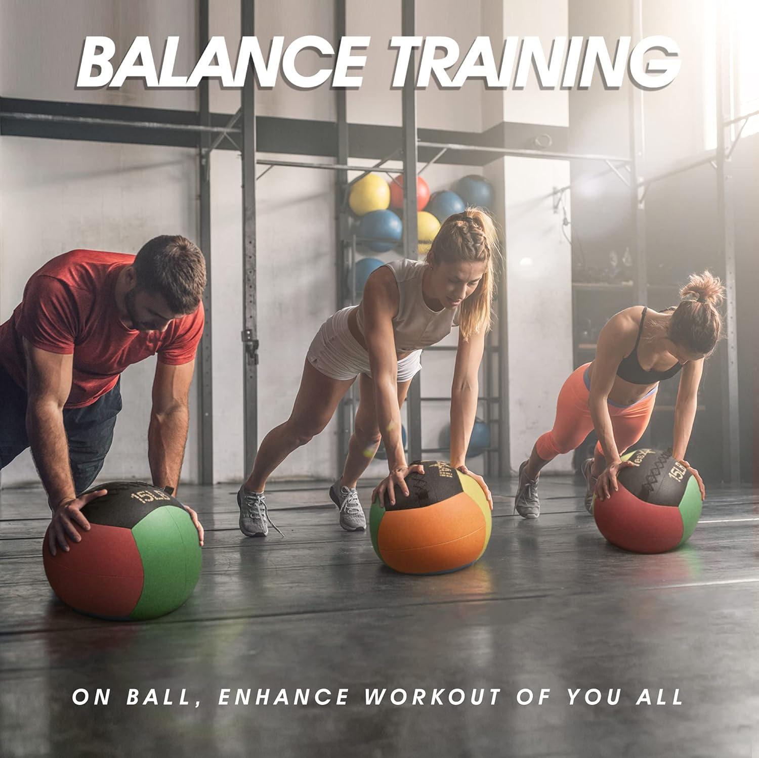 Yes4All Vibrant Wall Ball/Wall Medicine Ball for Full Body Workout and Strength Exercise – 6 lbs : Sports & Outdoors