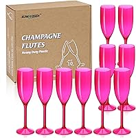 Vista 1 de XUWAIDSGN Copas de champán acrílicas, copas de champán para brindis de boda, copa de champán de plástico, reutilizable, irrompible, para despedida