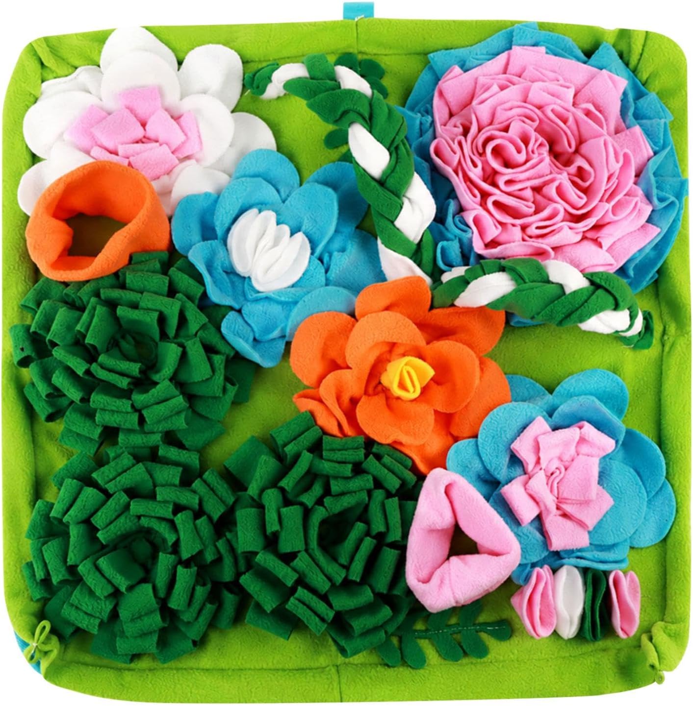Snuffle Mat for Dogs, Interactive Dog Puzzle Toy and Slow Feeding Mat, Foraging Treat Mat for Puppies, Small and Medium Dogs, 18.34''x18.34''
