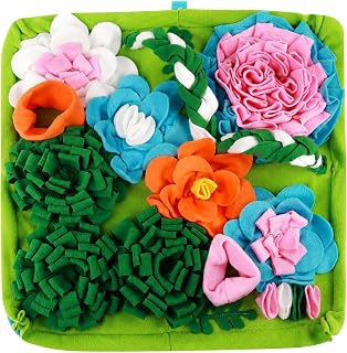 18.34x18.34 Inches Durable Snuffle Mat for Dogs,Slow Feeding Game Interactive Puzzle Dog Food Mat,Encourage Natural Foraging Skill Dog Snuffle Mats Easy to Clean for Small Medium Breed Dogs Cats