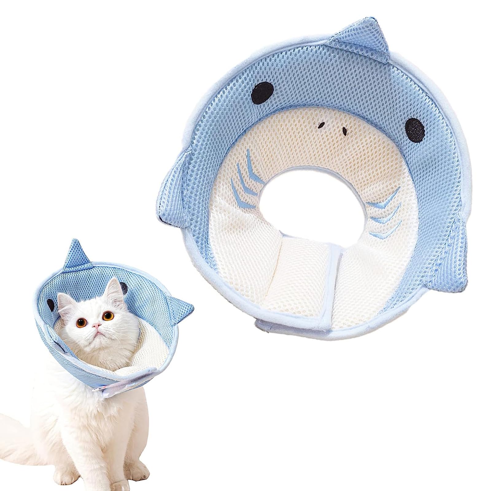 エリザベスカラー 猫 犬 、猫 保護カバー、舐め防止 エメナルド L