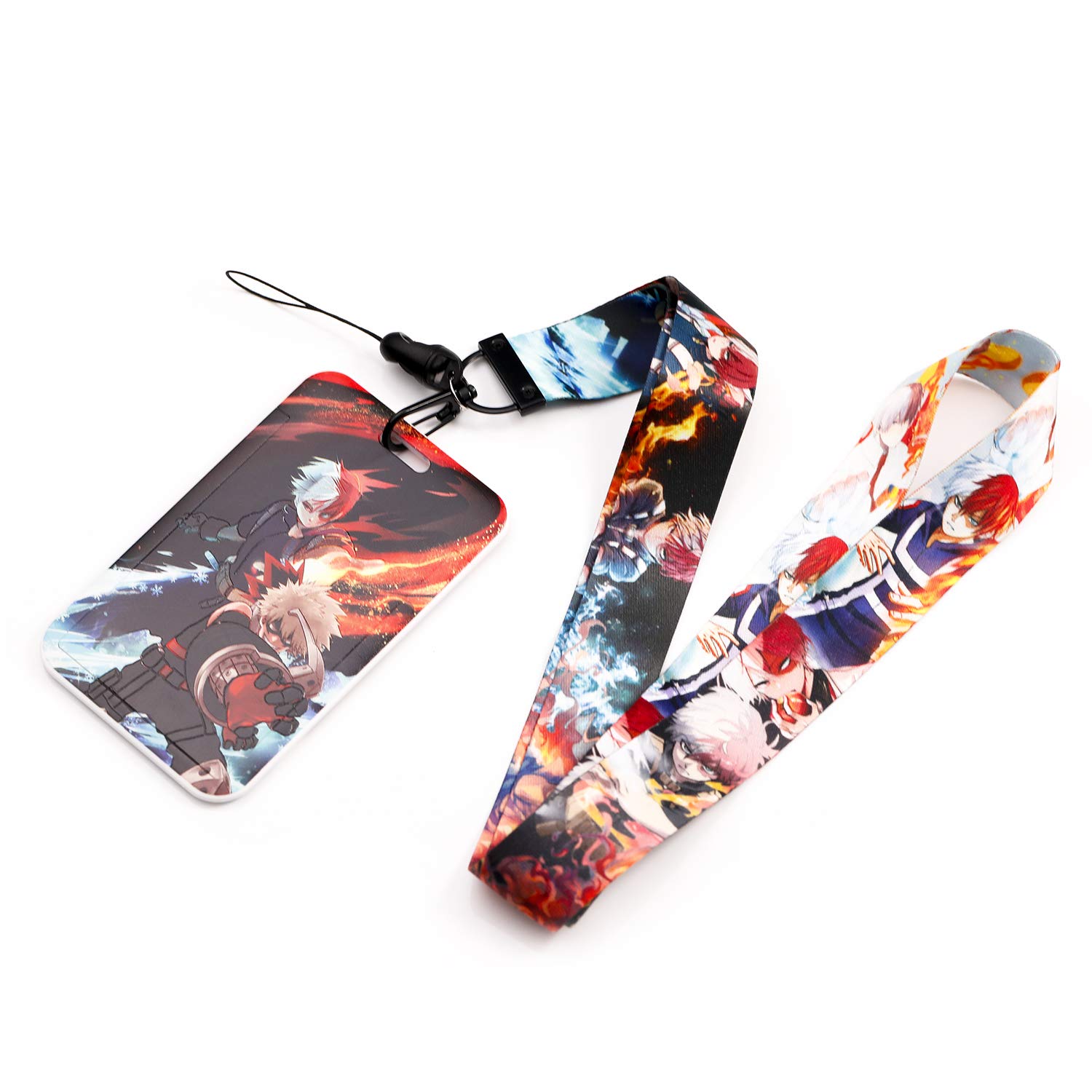 My Hero Academia Anime Lanyard Keychain ID Badge Holders (Todoroki Shoto LYBH)