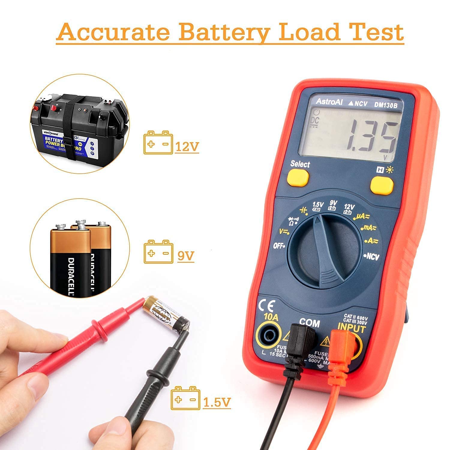 AstroAI Digital Multimeter & Multimeter Test Leads