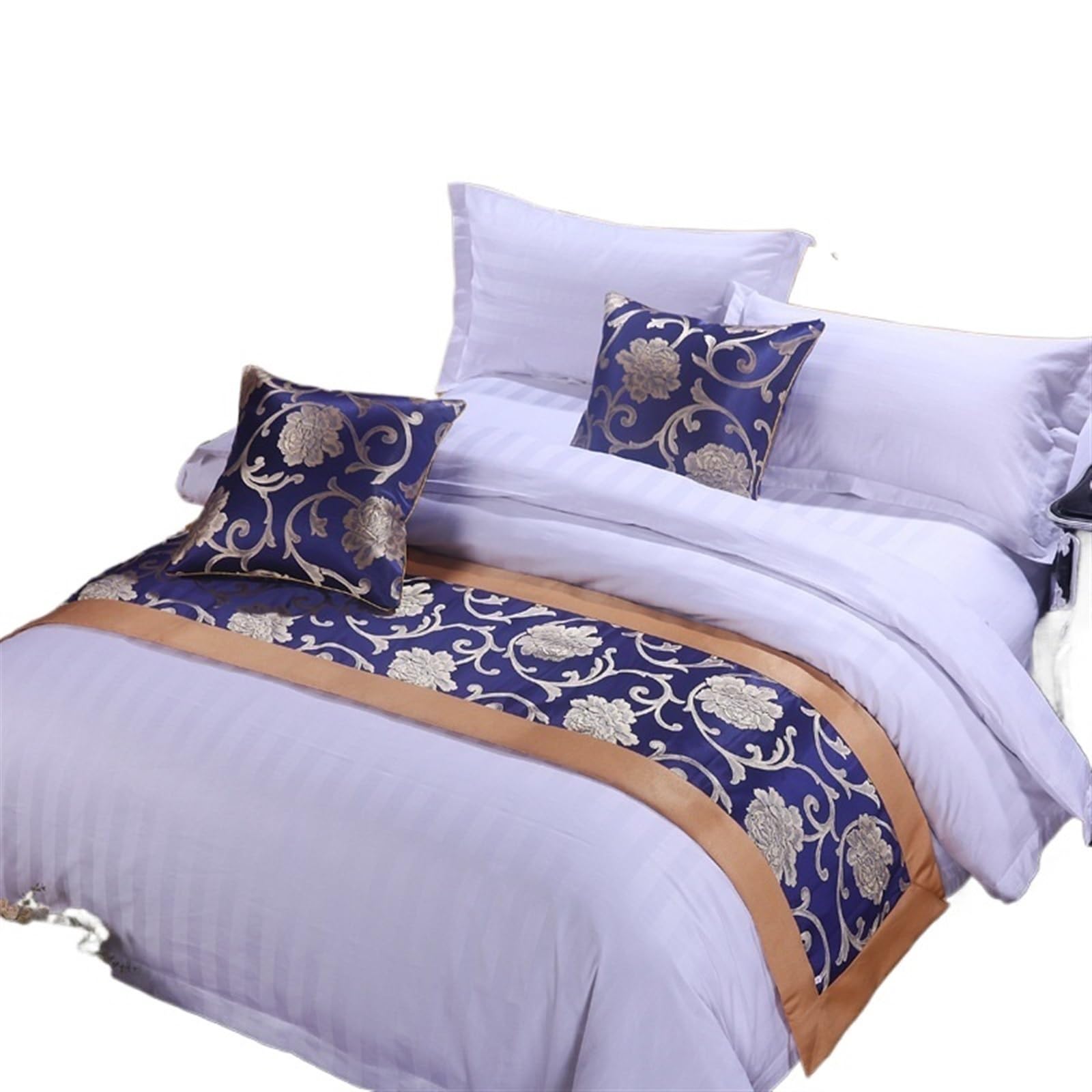 SHENJMAI Bed Runner Bed Flag Ornament Nice Wedding Bedding Decoration Runner(N,50x160cm)