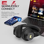 Monster Mission 100 Bluetooth Headphones, On Ear Headphones with Immersive Bass, Crystal Clear Call, 40H Playtime, Bluetooth 5.4, Comfortable Fit Wireless Headset for Travel Work