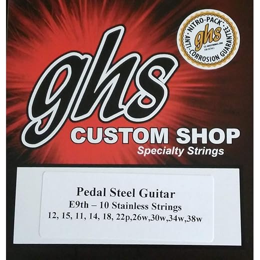 GHS E9th-10 (Stainless) Pedal Steel Strings (Anti-Corrosion Nitro Packed)