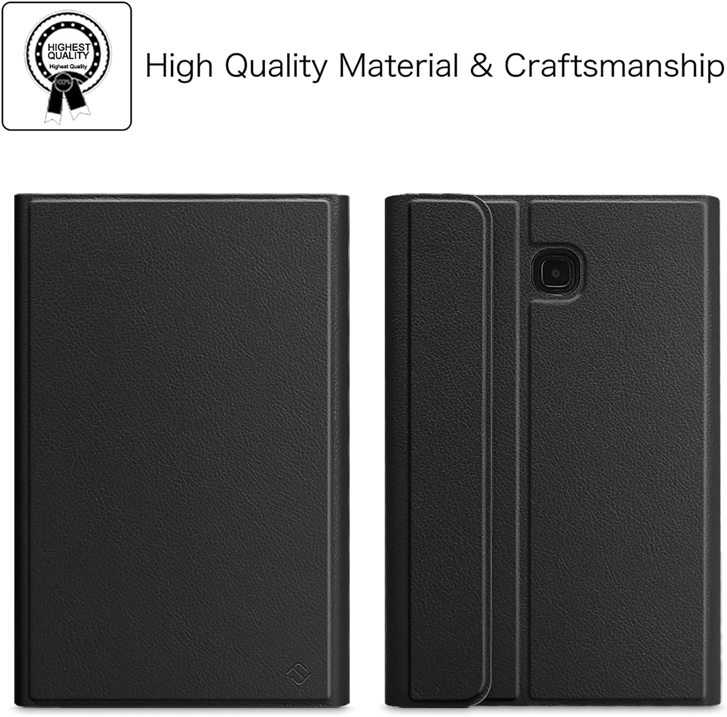 Fintie Keyboard Case for Samsung Galaxy Tab A 8.0 2018 Model SM-T387, Slim Shell Lightweight Stand Cover with Detachable Wireless Bluetooth Keyboard, Black