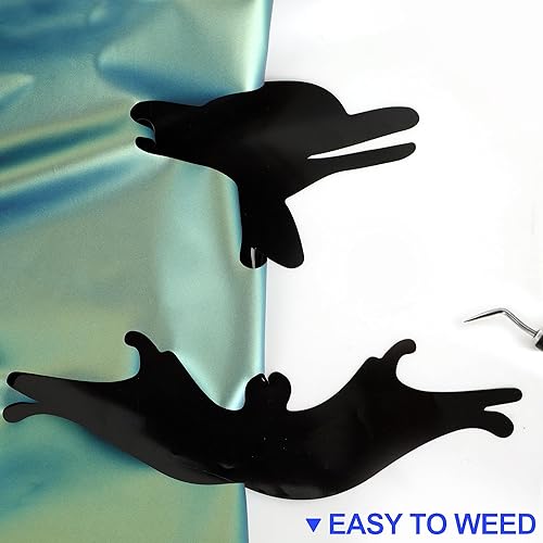 Vista 187 de FUNKAKA Rollos de vinilo de transferencia de calor HTV azul lago, 12 pulgadas x 9 pies, vinilo azul lago brillante para planchar para camisetas