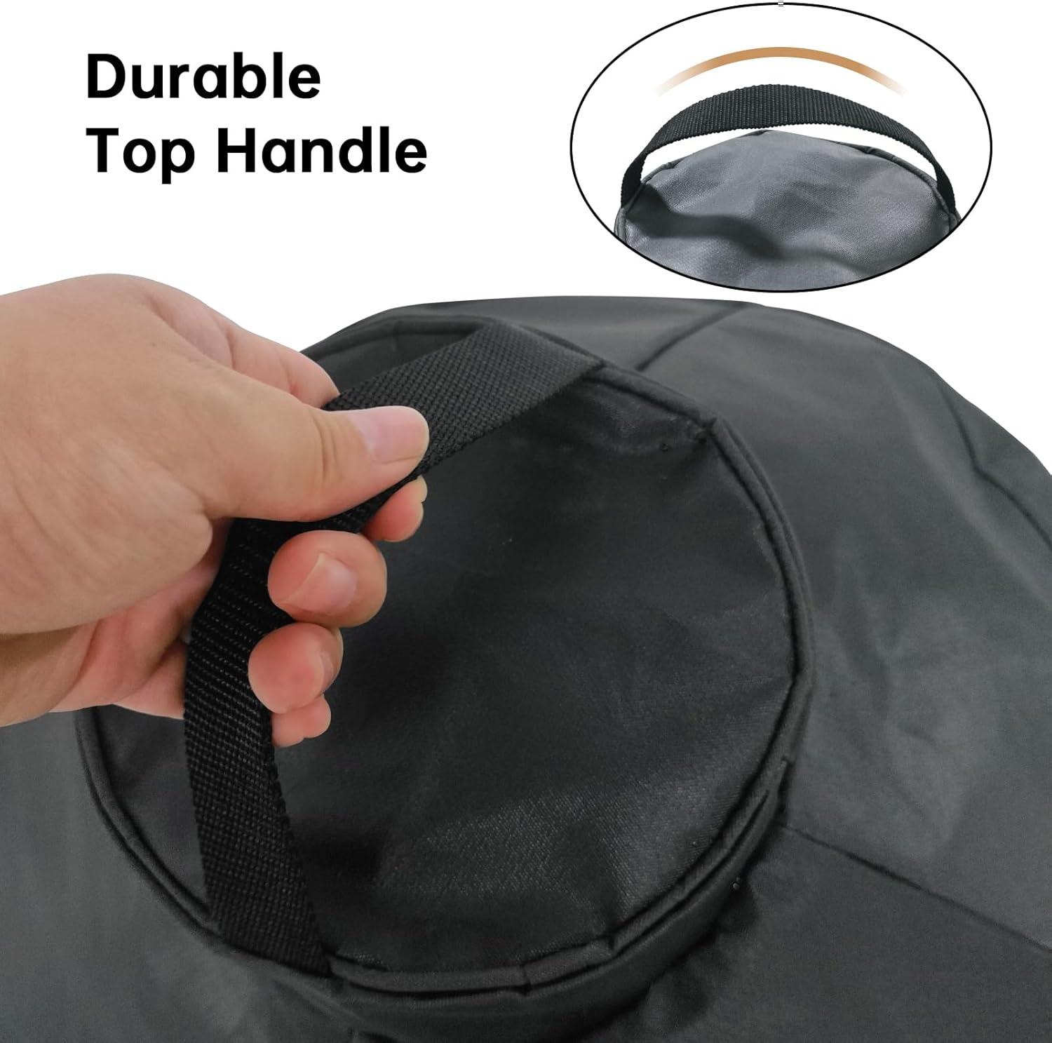 13inch kamado Grill Cover fit for mini Big Green Egg, kamado Joe and More, Heavy Duty, Waterproof, dust-Proof Cover, 17.5” Dia*23.5” H
