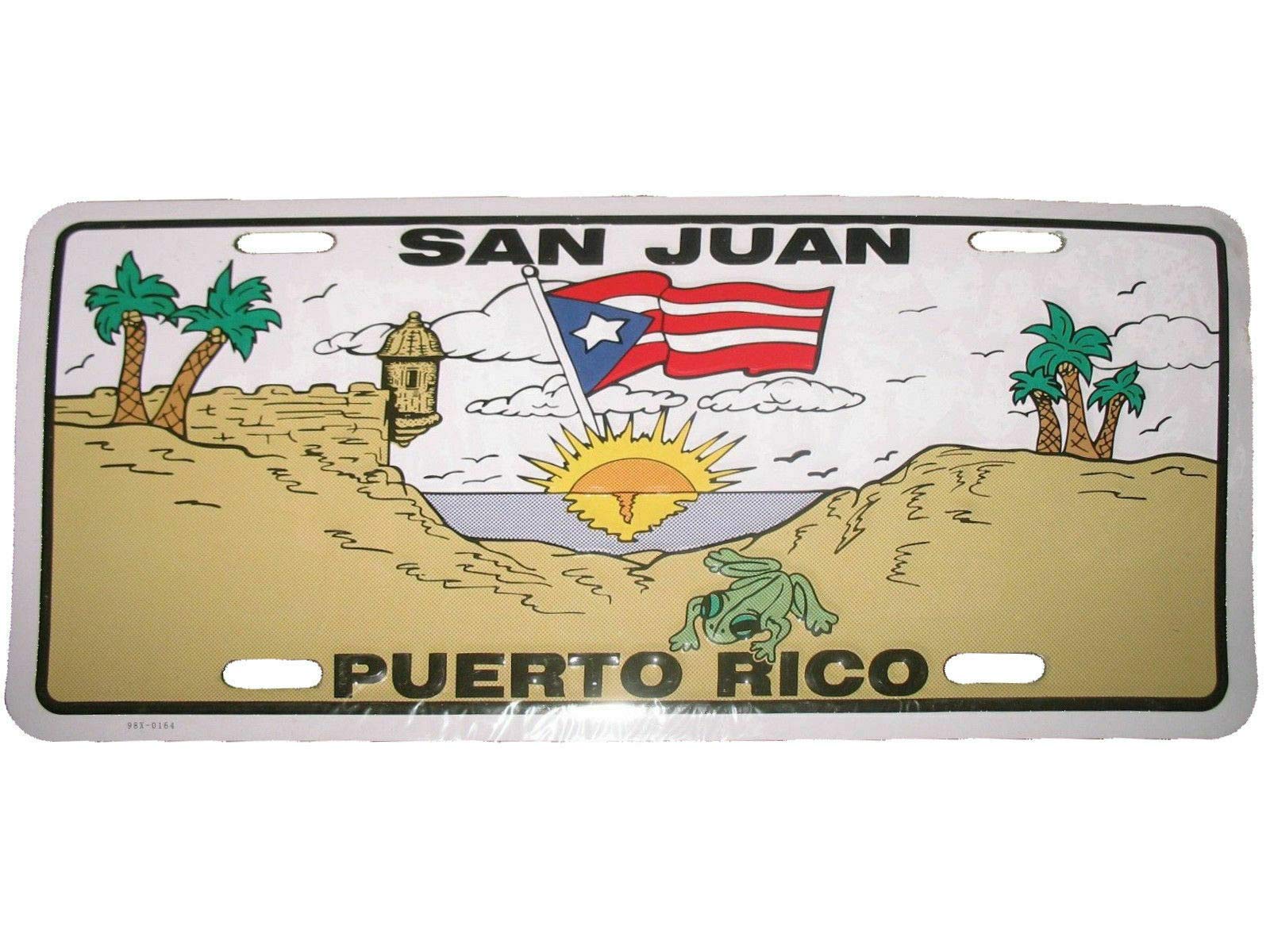 Biopracess Metalpostera3109 San Juan Puerto Rico Aluminum License Plate License Plate 6X12 Inches