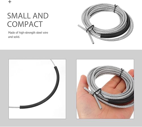 Miniatura 4 de Weighted Speed Jump Rope Replacement Cable for Fitness Training Wear-resistant Skipping Rope Part for Adults Adjustable Heavy Steel Wire for Agility