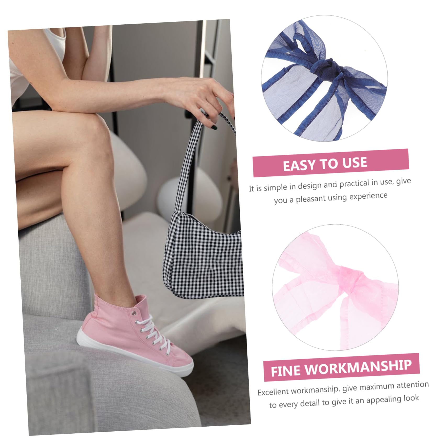 30pares Cordones De Cinta De Chiffon Cordones De Zapatos De Mujer Para Zapatillas y Ocasiones Especiales