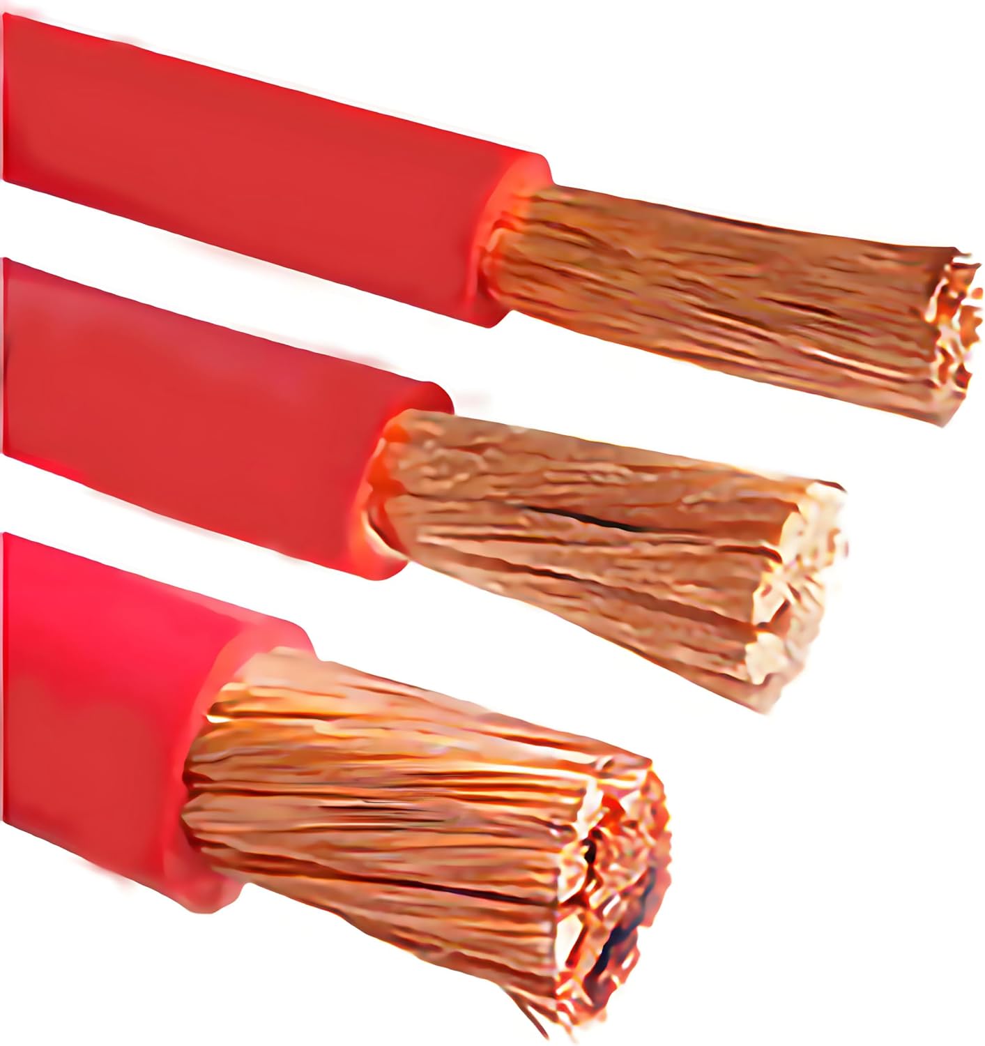 2 AWG Gauge 12‘’ Battery Power Inverter Cable Set Red + Black Pure Copper Wire with Lugs 3/8" Terminals for Automotive, Marine, Car, Truck, Motorcycle, Boat, RV, Solar (2AWG 30cm)