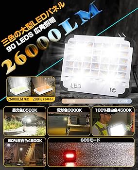Amazon.co.jp: 【業界新登場・LED強化版】TANKAO 投光器 充電式