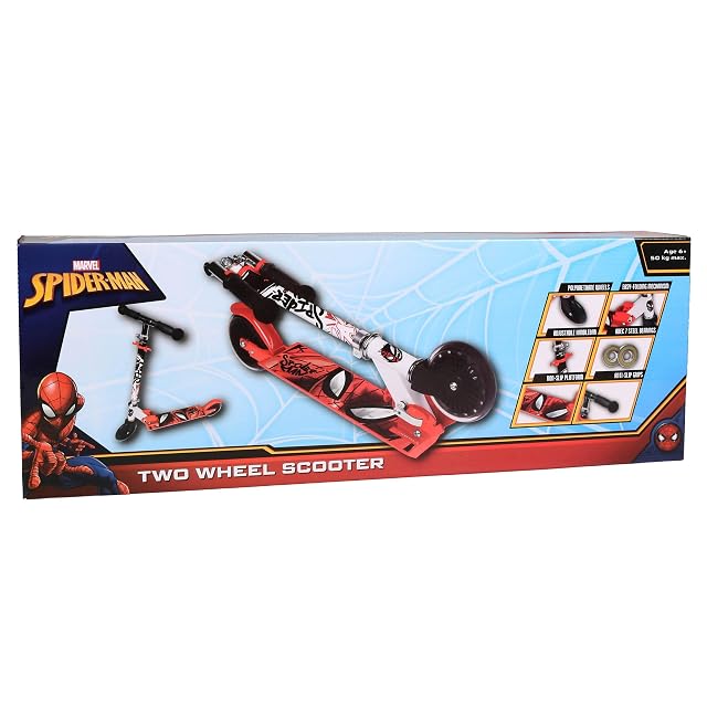 Foto 8 de 8 de Patinete de Dos Ruedas con Freno hasta 50 kg, Plegable, Ajustable 6+ (Marvel Spider-Man)