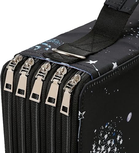 Miniatura 4 de Lbxgap Estuche organizador portátil de 480 ranuras individuales con patrón de impresión para bolígrafos o marcadores de acuarela, estuche