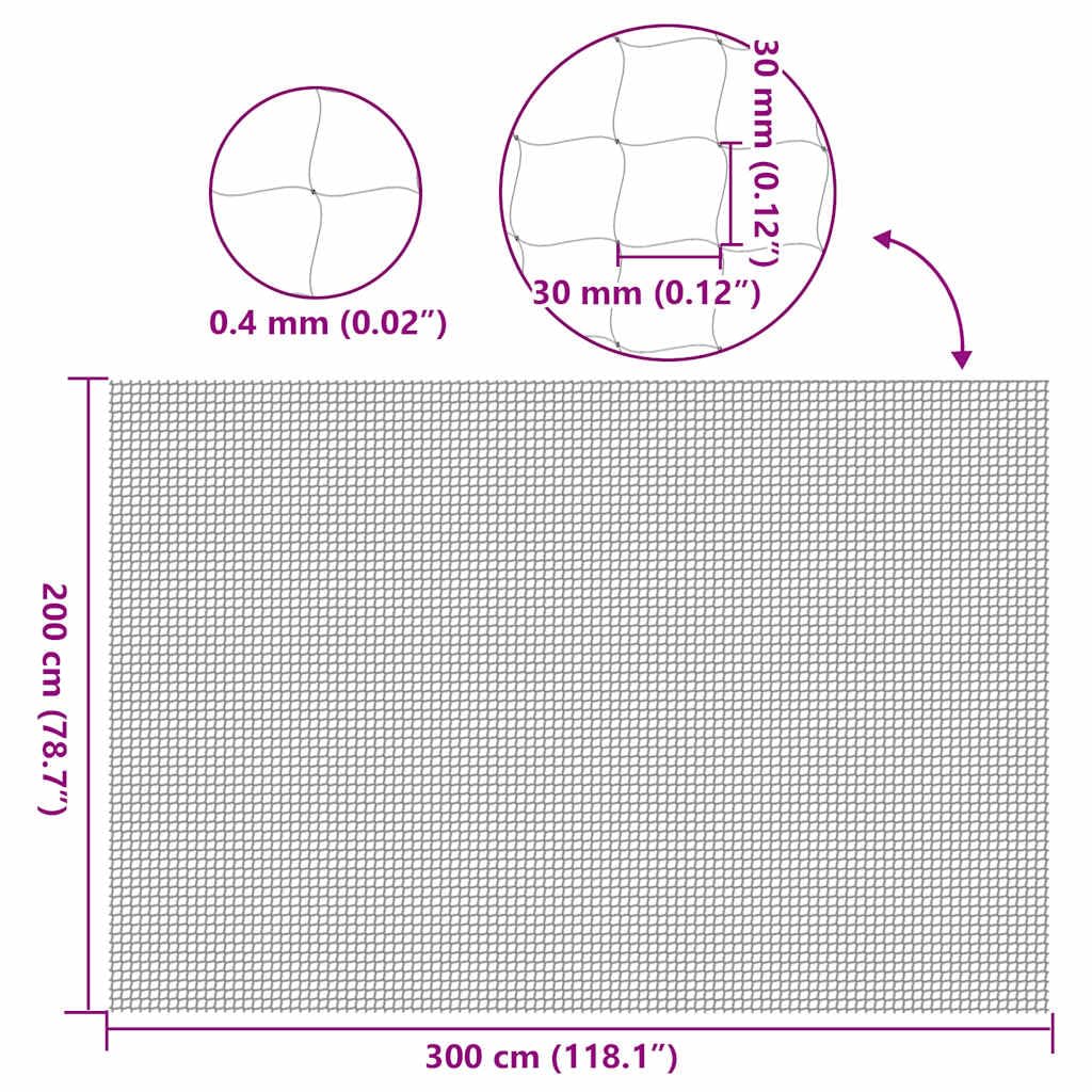Red transparente para gatos, 3 x 2 m, nailon con cuerda de fijación y gancho, resistente a la rotura y a los rayos UV, se puede cortar para balcón, ventana, terraza, protección segura para