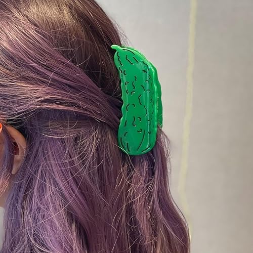Miniatura 3 de Pinzas para el pelo de pepino,Pinzas de pelo de acetato de celulosa,Pinzas de garra pequeñas para niña,Accesorios para el cabello