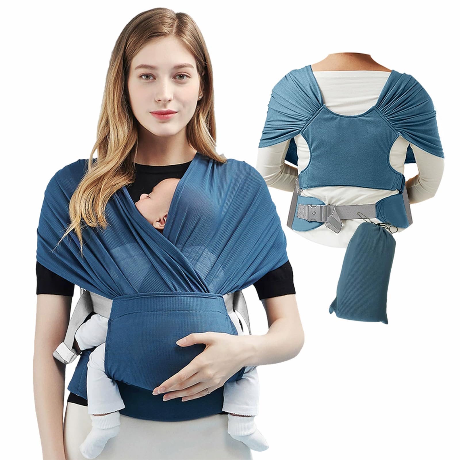 Neonati Ergonomico, Porta Bambino da 3-36 Mesi(Inferiore a 20kg) con Sedile Multiposizione, Marsupio Neonato Flip Advanced Convertibile Trasporto frontale e dorsale Cinghie regolabili (traspirabile)