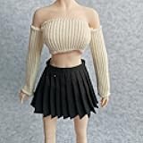 SSbeauty M 1/6 Scale Figure Clothes Sweater Top+Skirt Outfit Costume for 12 inch Female Action Figure Phicen/TBLeague (White)
