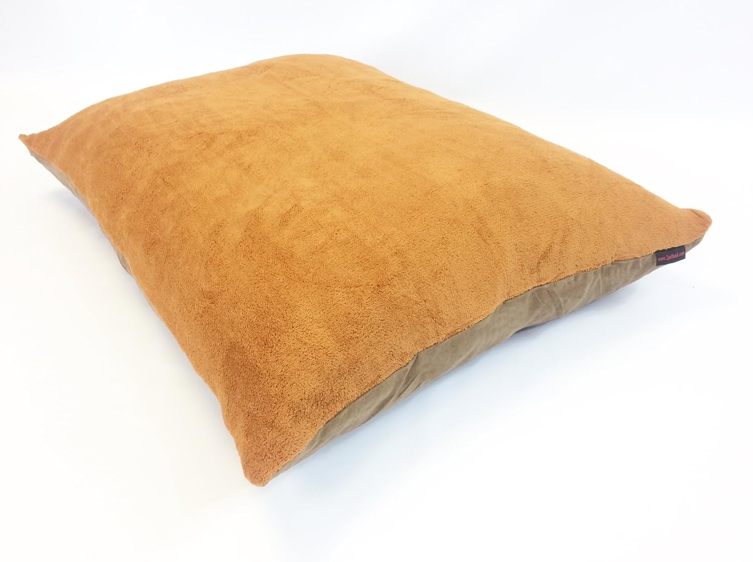 MicroCushion Waterproof Memory Foam Dog Bed with Removable Zippered Canvas Cover, High Density Foam & Poly Fiber Pillow for Small, Medium & Large Dogs (Fleece Brown, M, Medium, Med, 36x29)