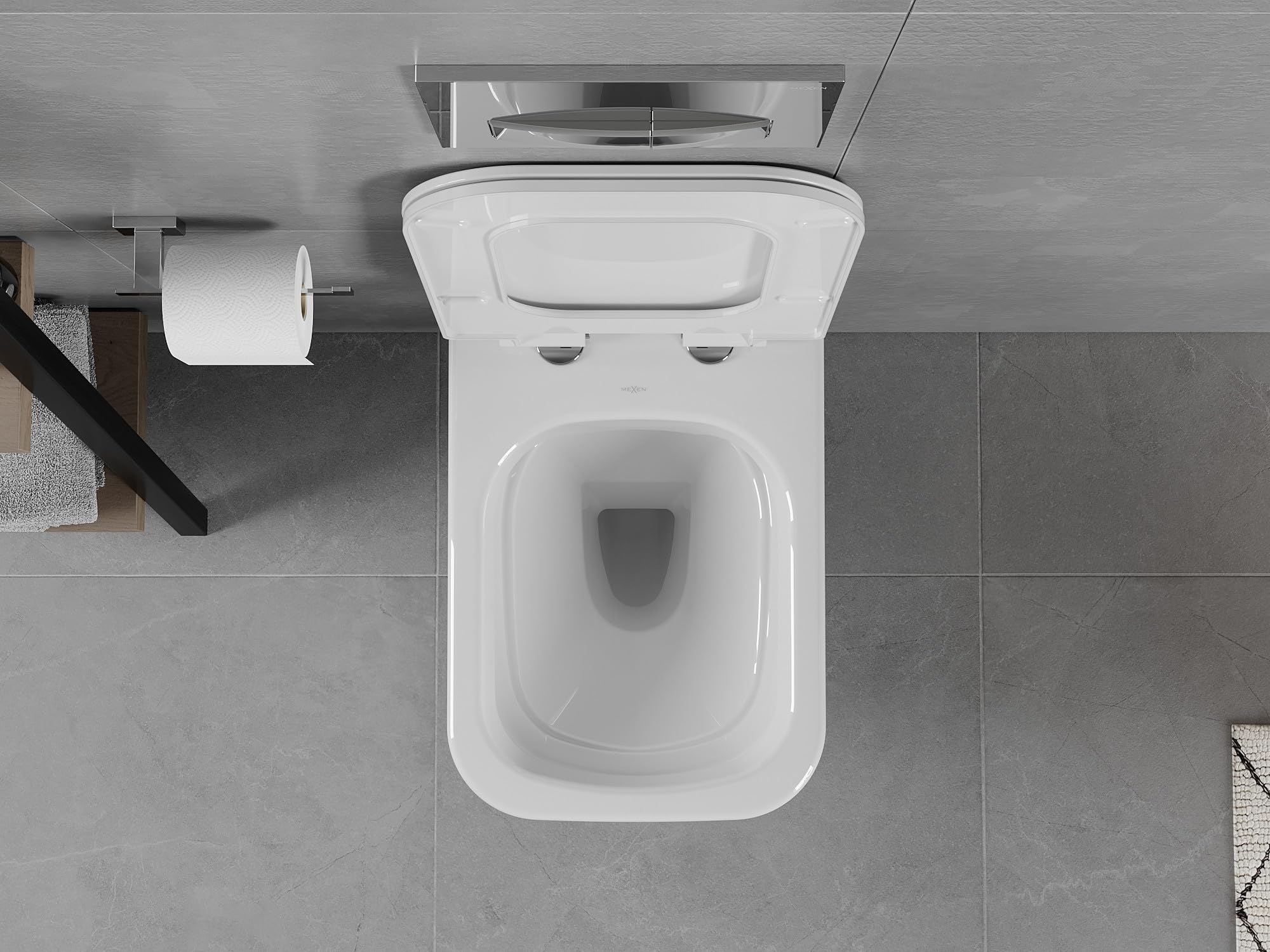 Mexen Elis Rimless WC con sedile Slim Softclose in Duroplast bianco lucido